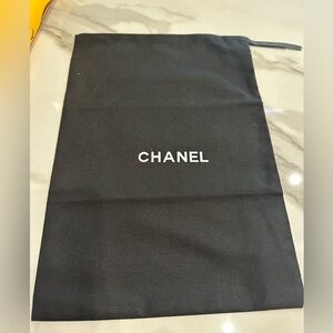 CHANEL Black Logo Dust Pouch